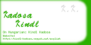 kadosa kindl business card
